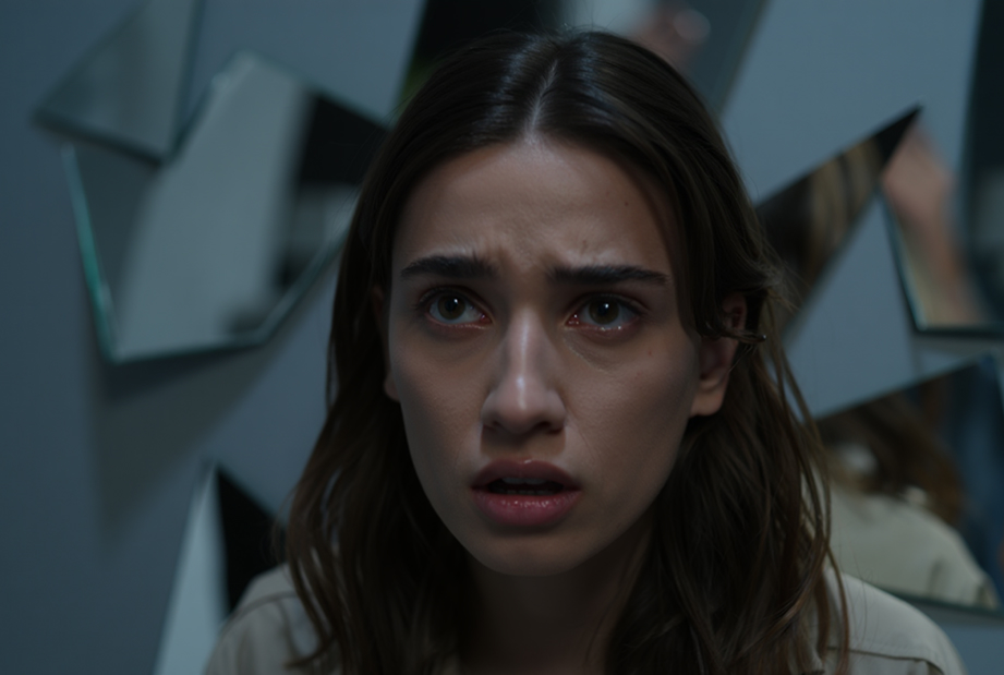 Девушка испытывает панику